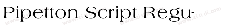 Pipetton Script Regu字体转换